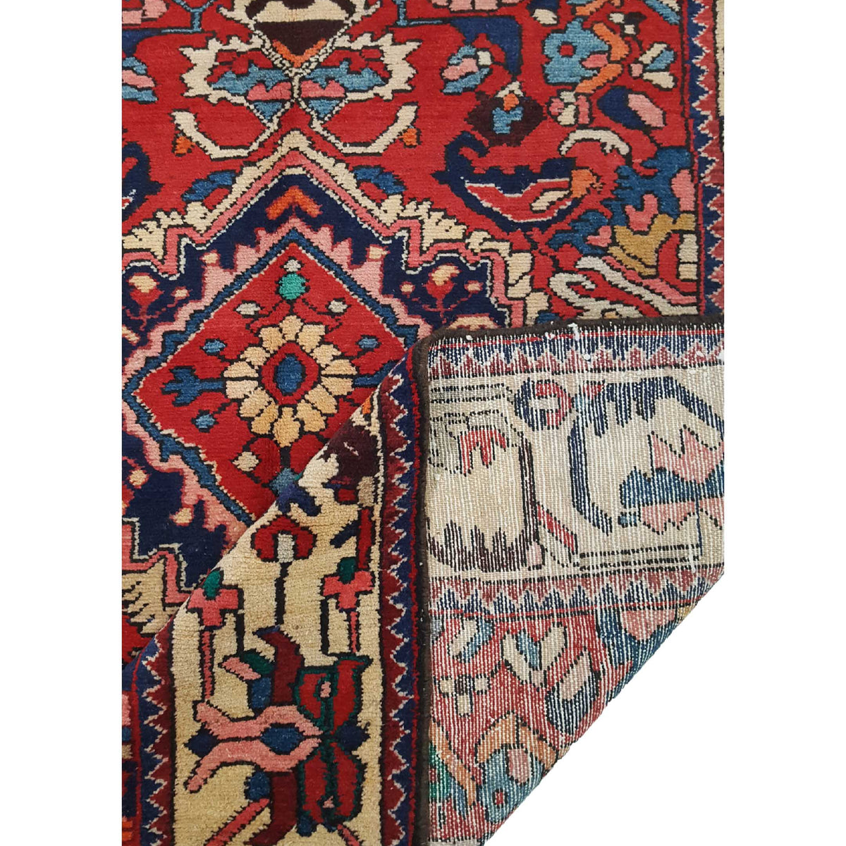 Pacific Bakhtiyari 14512 Navy Beige Traditional Hand Knotted Rug