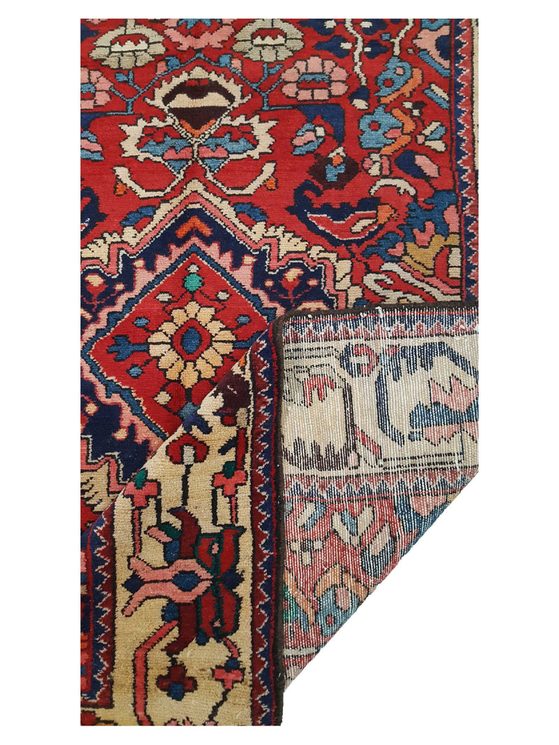 Pacific Bakhtiyari 14512 Navy Beige Traditional Hand Knotted Rug