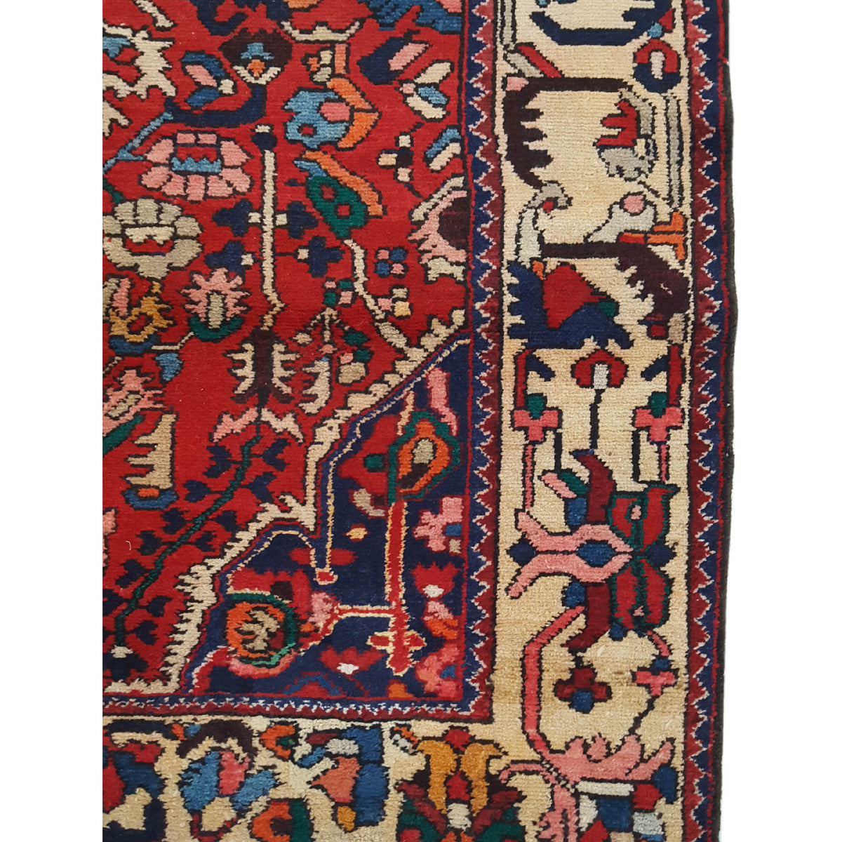Pacific Bakhtiyari 14512 Navy Beige Traditional Hand Knotted Rug