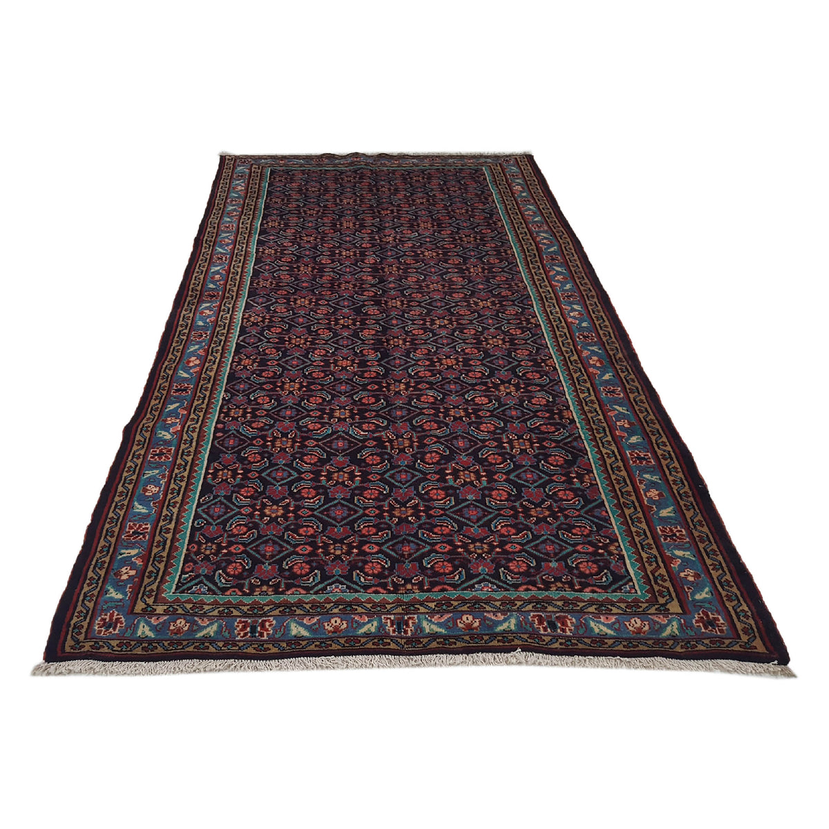 Pacific Mahal 14515 Navy Rose Traditional Hand Knotted Rug