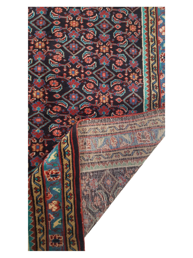 Pacific Mahal 14515 Navy Rose Traditional Hand Knotted Rug