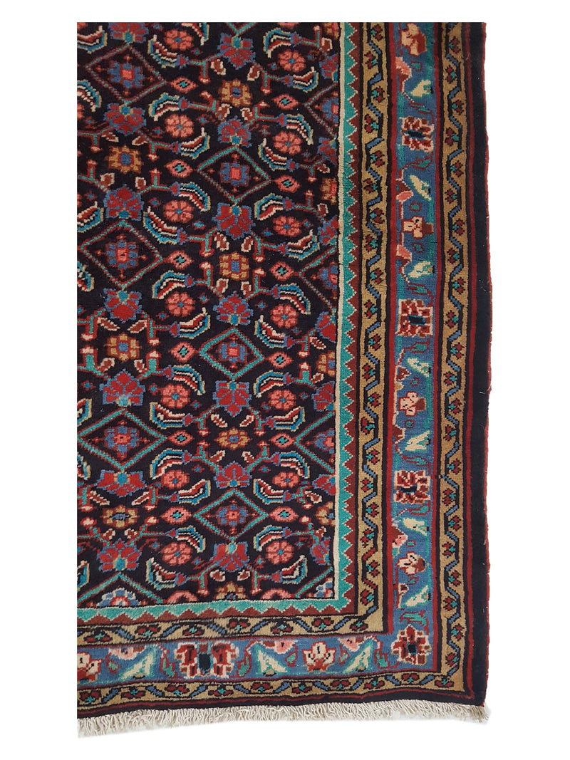 Pacific Mahal 14515 Navy Rose Traditional Hand Knotted Rug