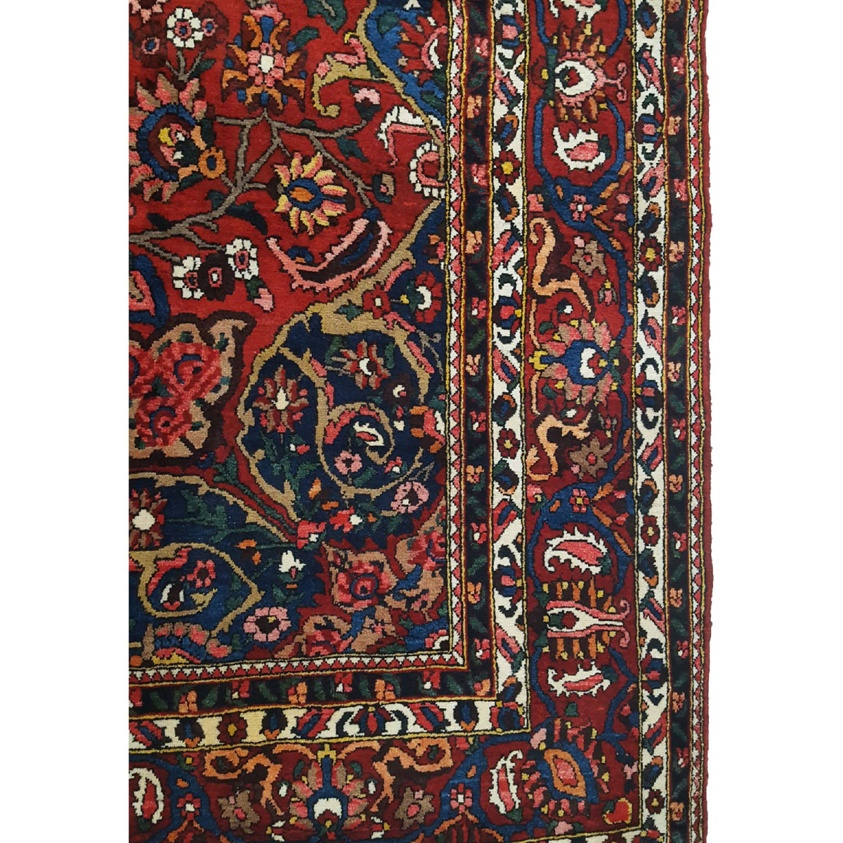 Pacific Bakhtiyari 14518 Red Ivory Traditional Hand Knotted Rug
