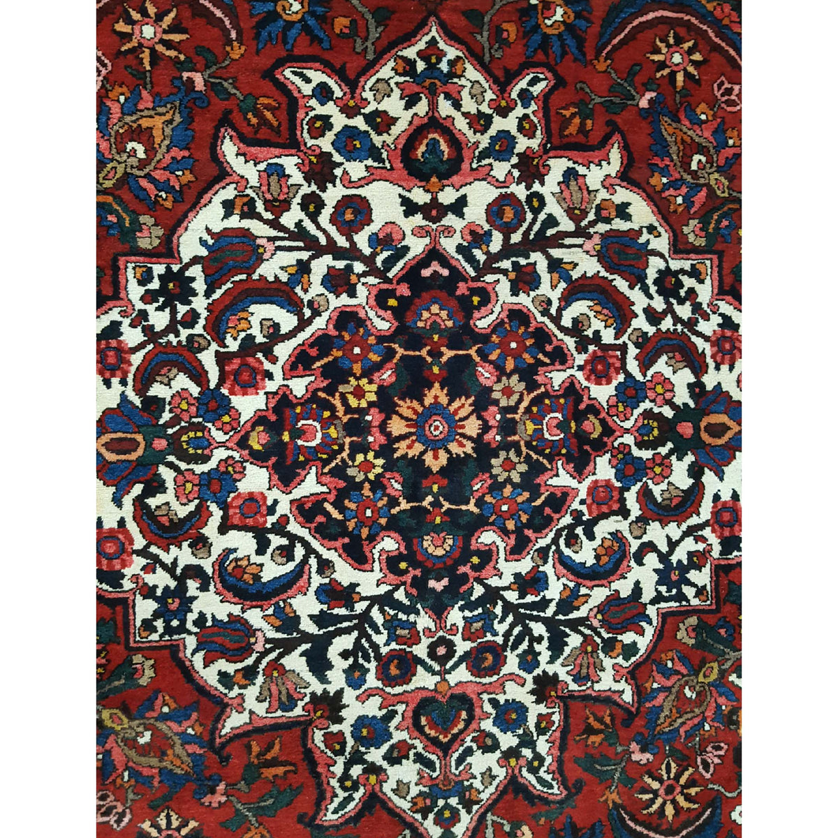 Pacific Bakhtiyari 14518 Red Ivory Traditional Hand Knotted Rug