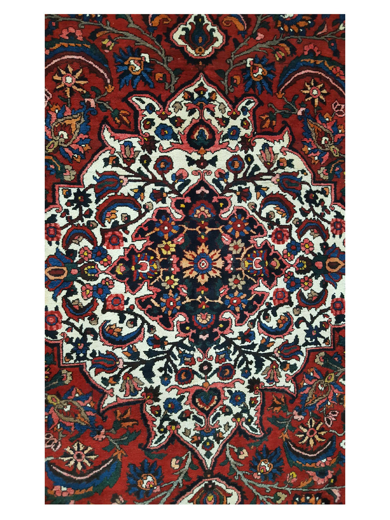 Pacific Bakhtiyari 14518 Red Ivory Traditional Hand Knotted Rug