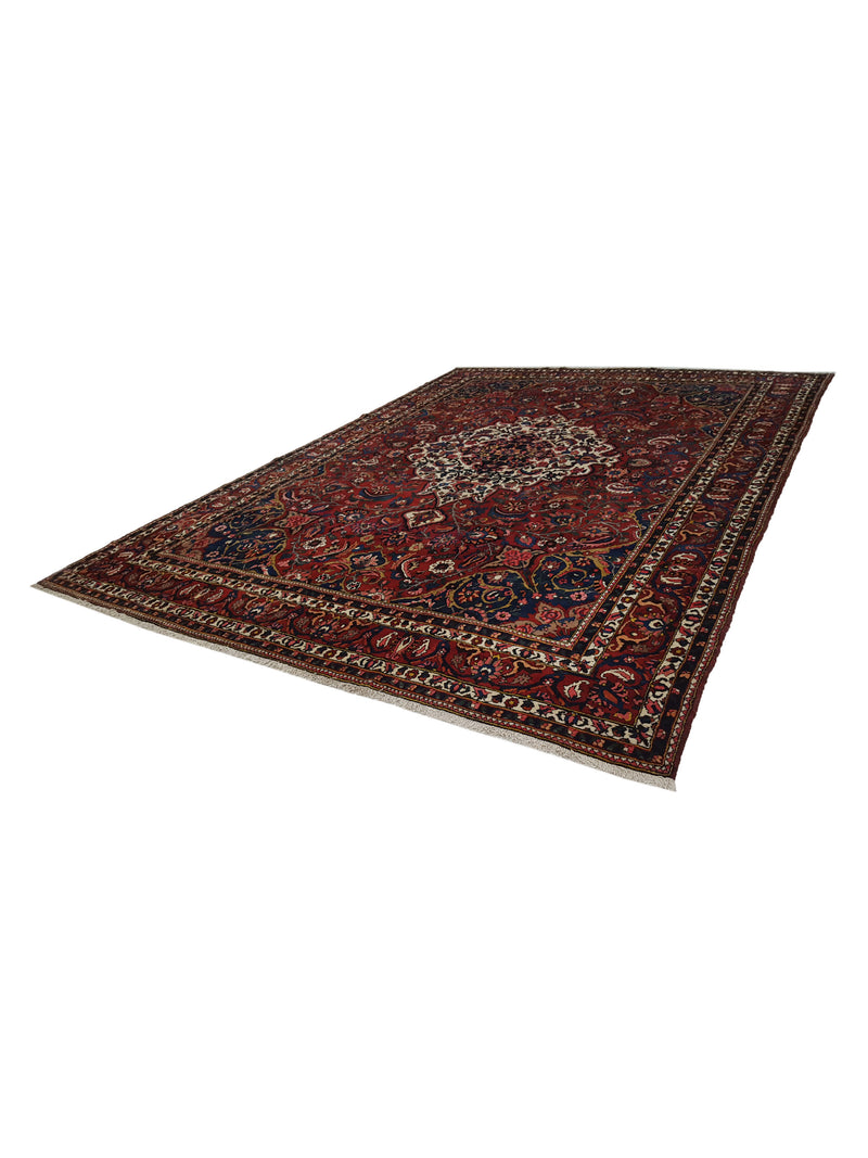 Pacific Bakhtiyari 14518 Red Ivory Traditional Hand Knotted Rug