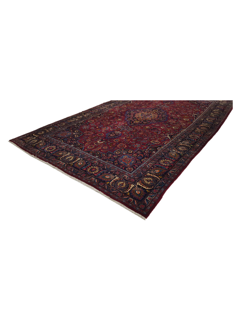 Pacific Mashad 14519 Burgundy Navy Traditional Semi Antique Rug