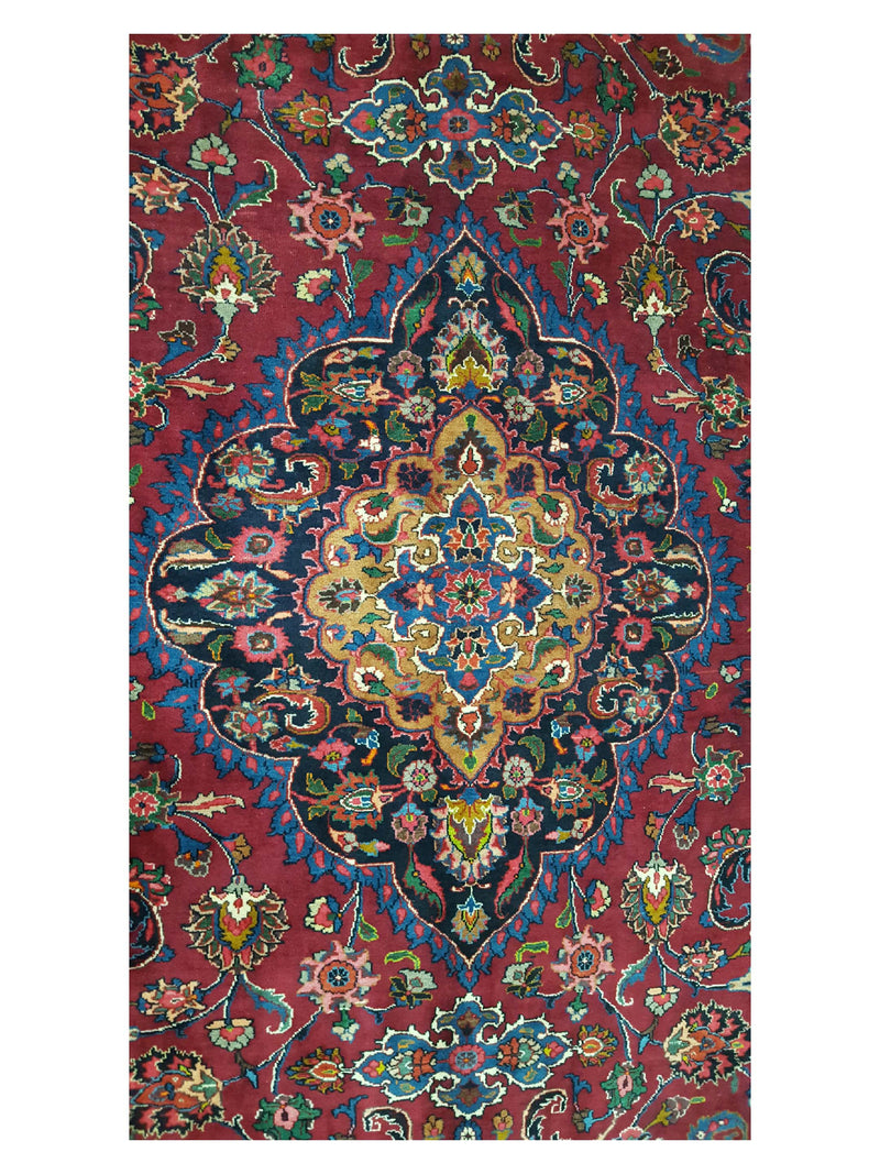 Pacific Mashad 14519 Burgundy Navy Traditional Semi Antique Rug