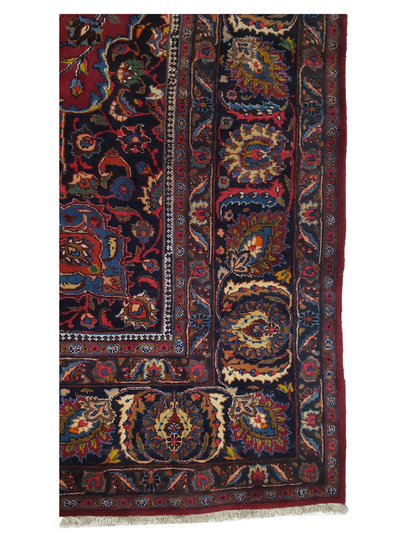 Pacific Mashad 14519 Burgundy Navy Traditional Semi Antique Rug