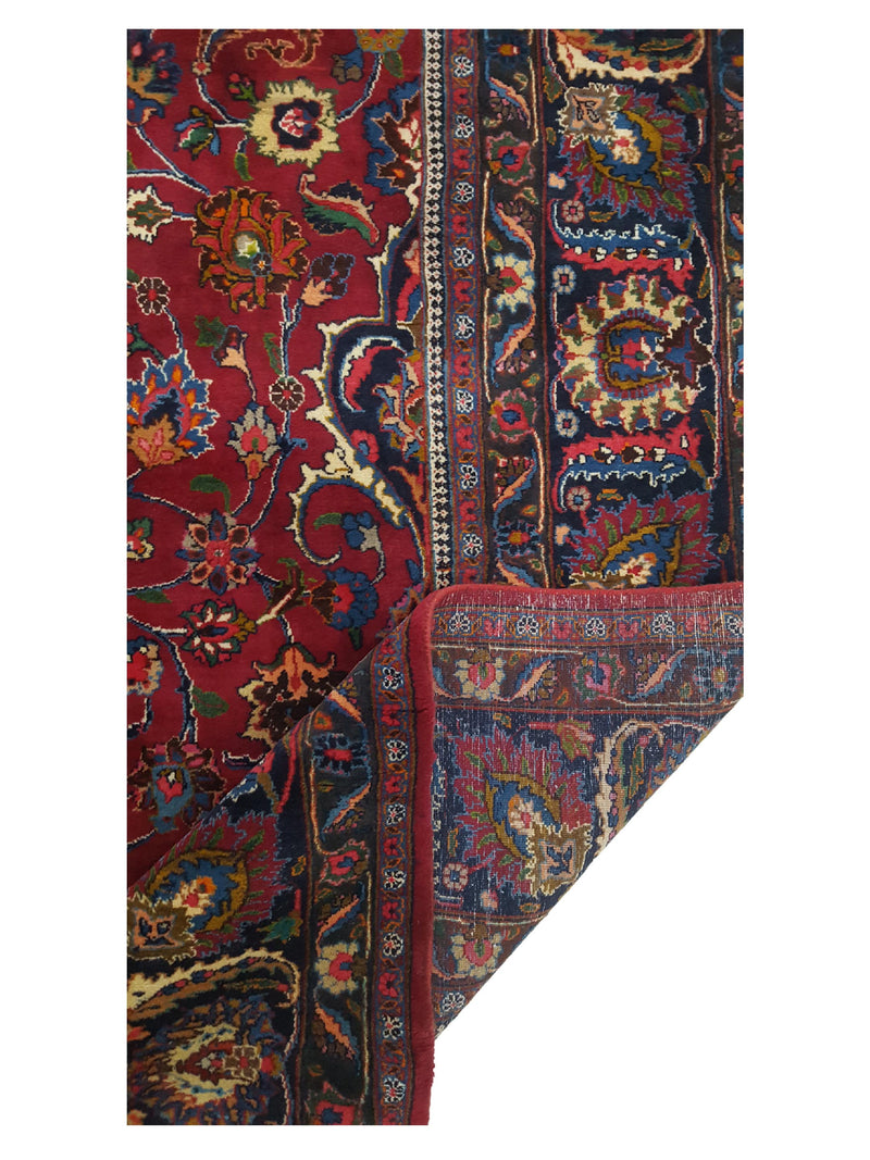 Pacific Mashad 14519 Burgundy Navy Traditional Semi Antique Rug