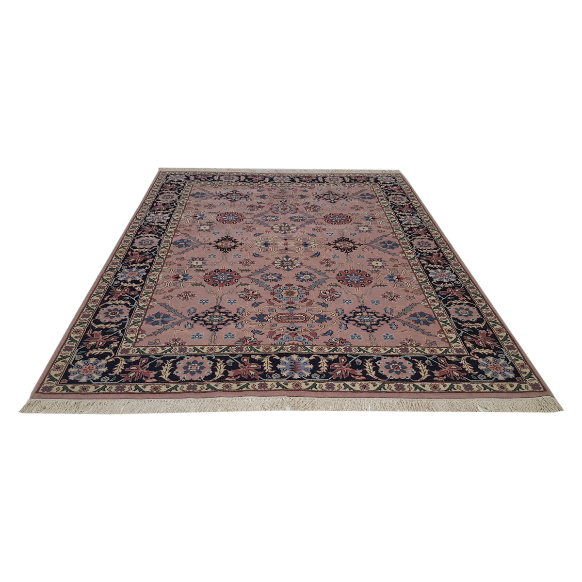 Pacific Heriz-Rm 14521 Pink Black Traditional Hand Knotted Rug