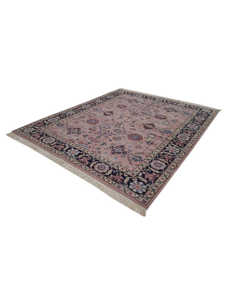 Pacific Heriz-Rm 14521 Pink Black Traditional Hand Knotted Rug