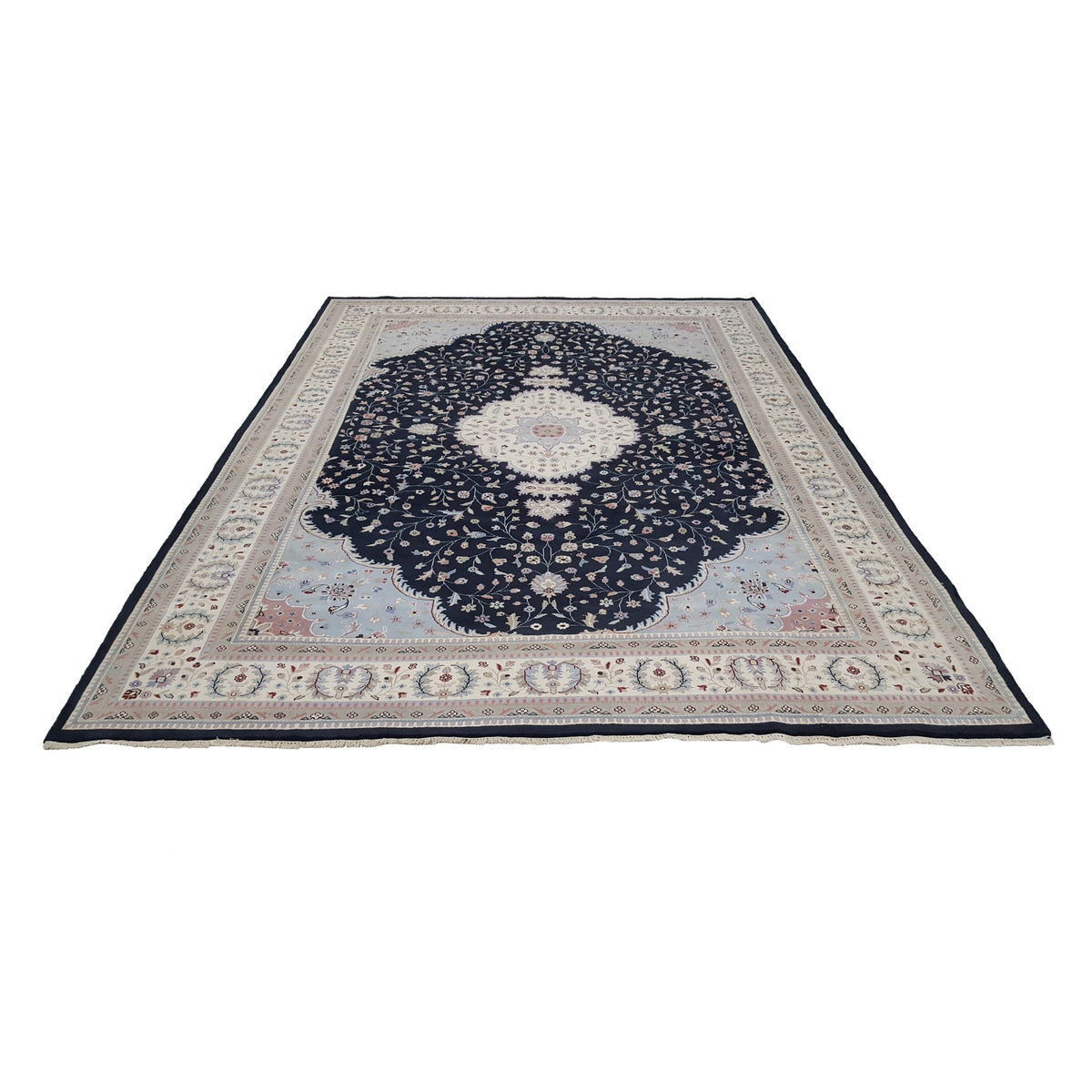 Pacific Classic 14522 Black Ivory Traditional Hand Knotted Rug