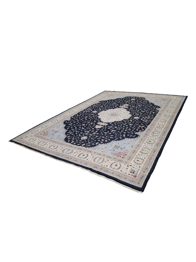 Pacific Classic 14522 Black Ivory Traditional Hand Knotted Rug