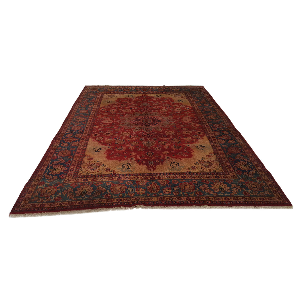 Pacific Najafabad 14523 Red N.Blue Traditional Hand Knotted Rug