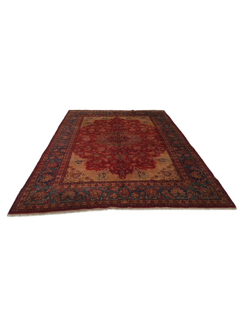 Pacific Najafabad 14523 Red N.Blue Traditional Hand Knotted Rug