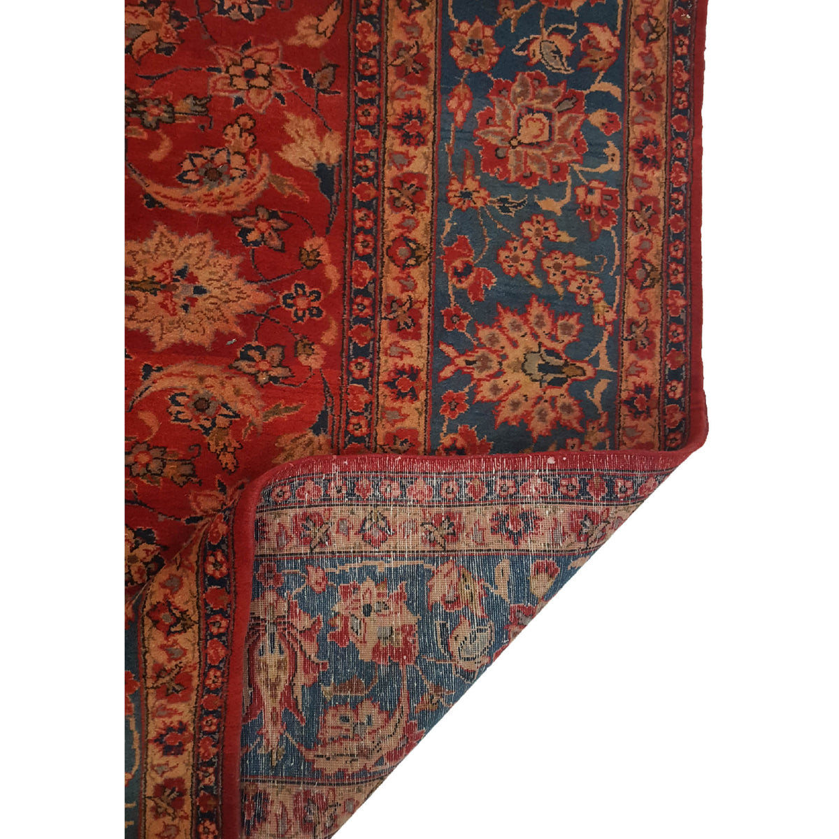 Pacific Najafabad 14523 Red N.Blue Traditional Hand Knotted Rug