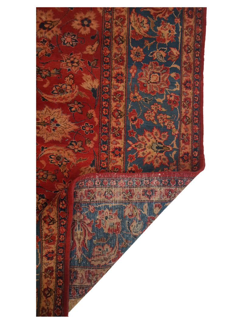 Pacific Najafabad 14523 Red N.Blue Traditional Hand Knotted Rug