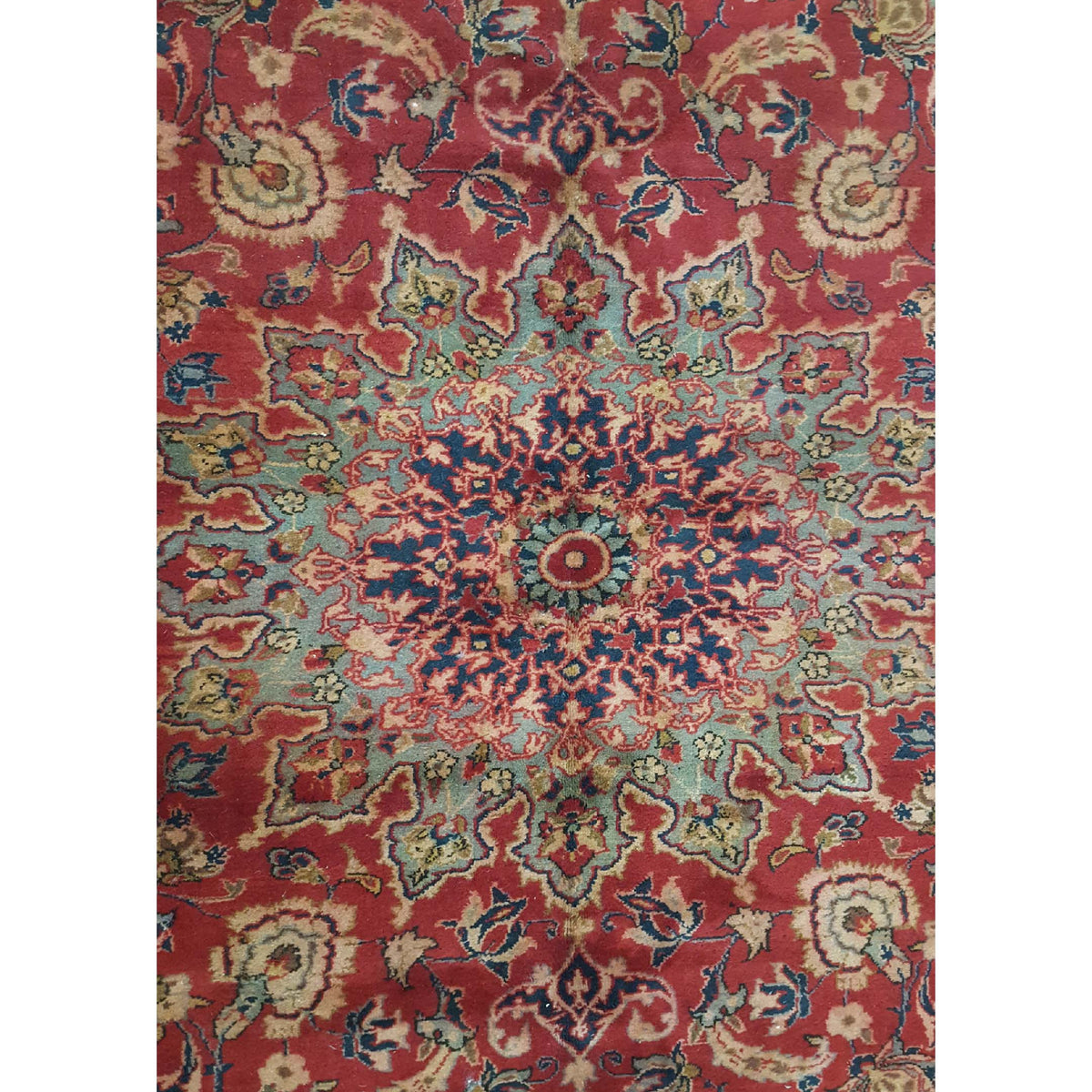 Pacific Najafabad 14523 Red N.Blue Traditional Hand Knotted Rug