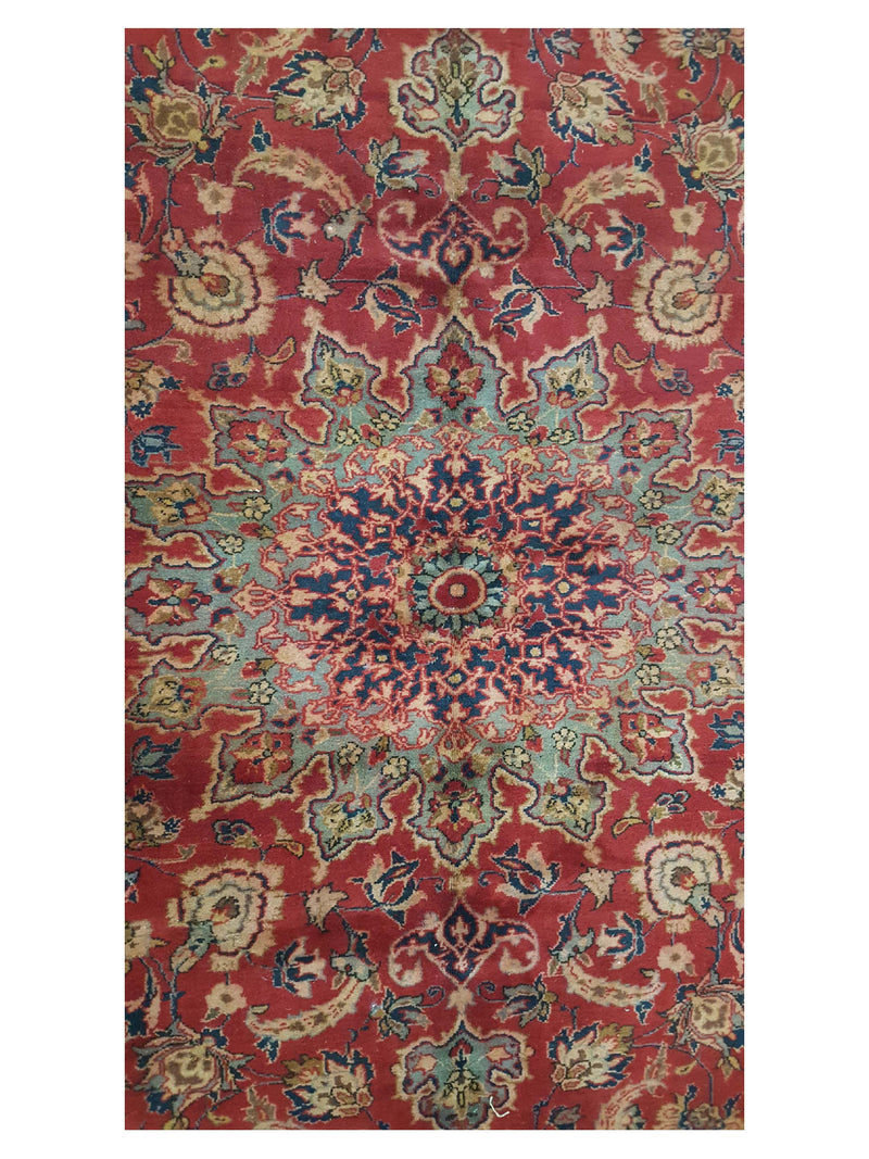 Pacific Najafabad 14523 Red N.Blue Traditional Hand Knotted Rug