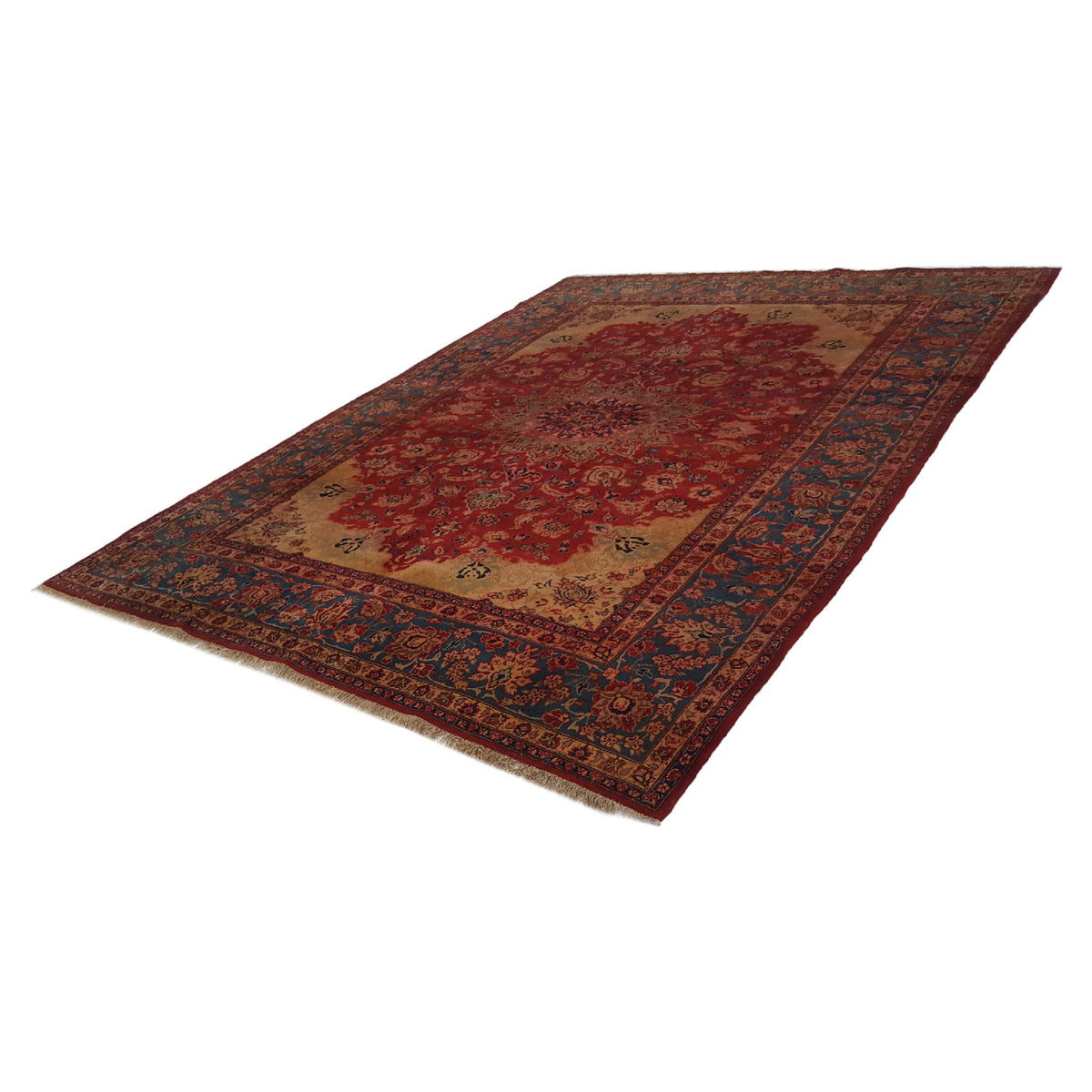 Pacific Najafabad 14523 Red N.Blue Traditional Hand Knotted Rug