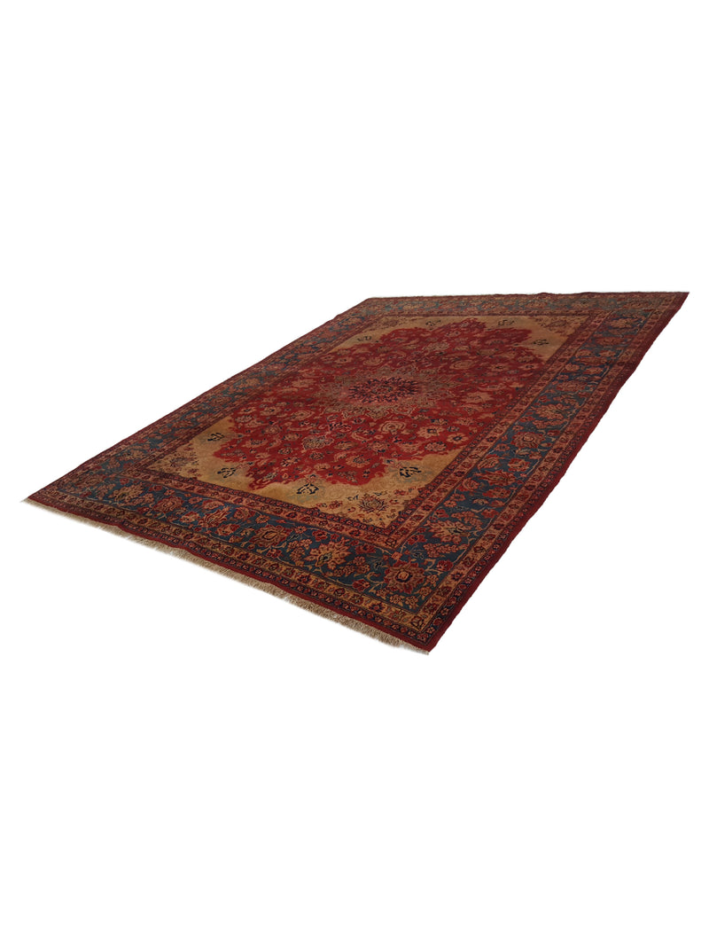 Pacific Najafabad 14523 Red N.Blue Traditional Hand Knotted Rug