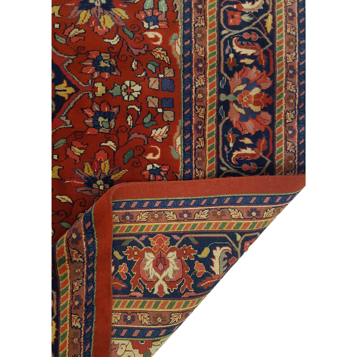Pacific Sarouk 14534 Red Navy Traditional Hand Knotted Rug