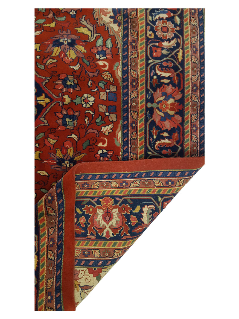 Pacific Sarouk 14534 Red Navy Traditional Hand Knotted Rug