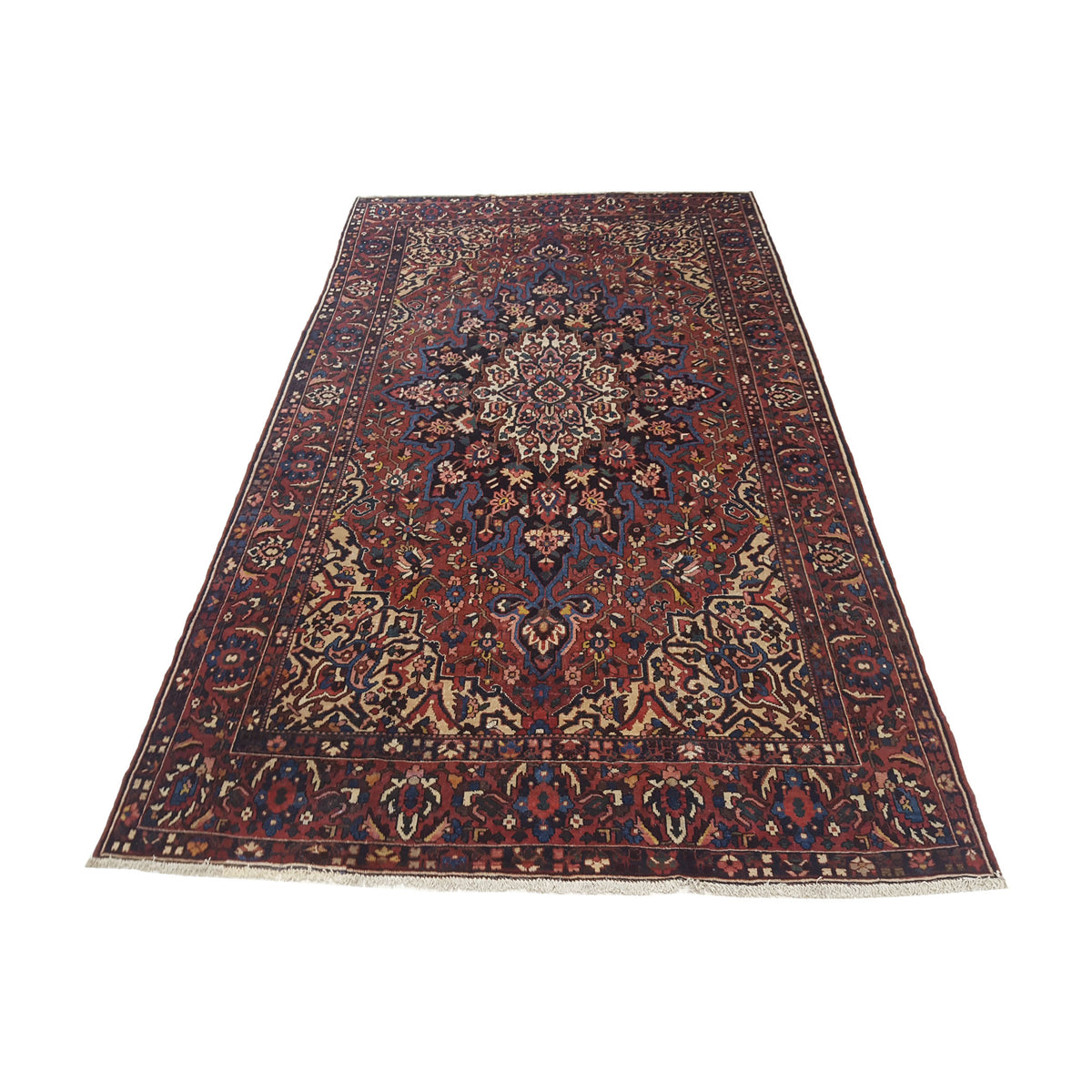 Pacific Bakhtiyari 14542 Blue Red Traditional Hand Knotted Rug