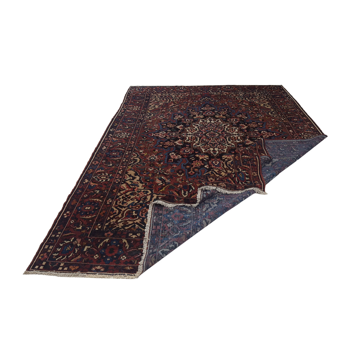 Pacific Bakhtiyari 14542 Blue Red Traditional Hand Knotted Rug