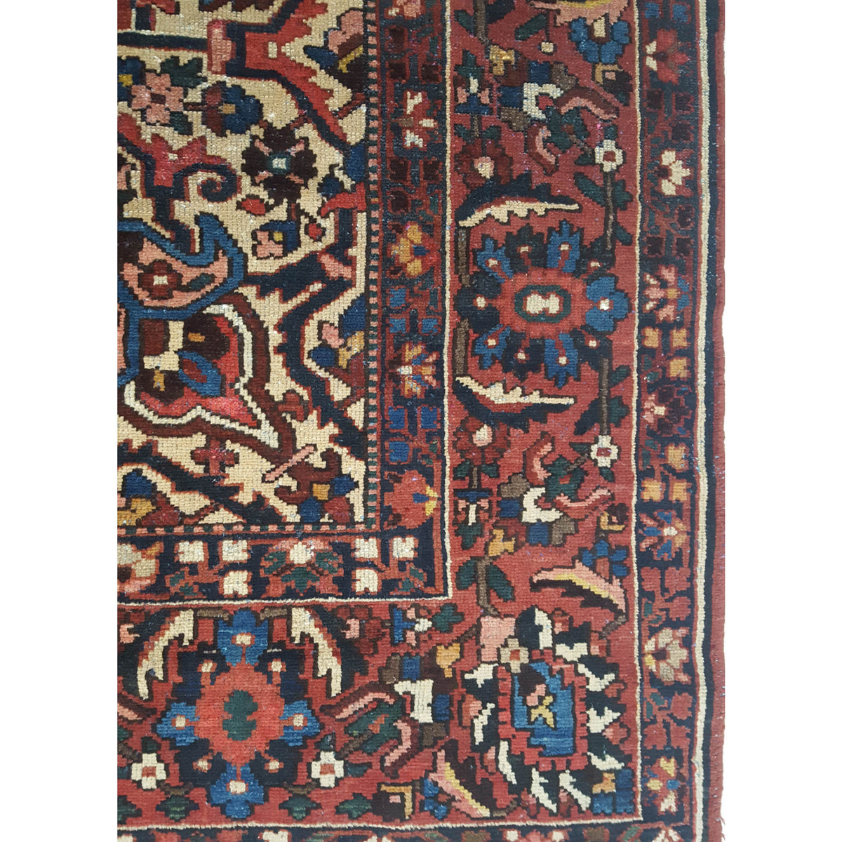 Pacific Bakhtiyari 14542 Blue Red Traditional Hand Knotted Rug