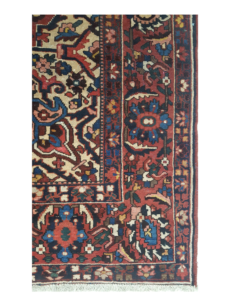 Pacific Bakhtiyari 14542 Blue Red Traditional Hand Knotted Rug