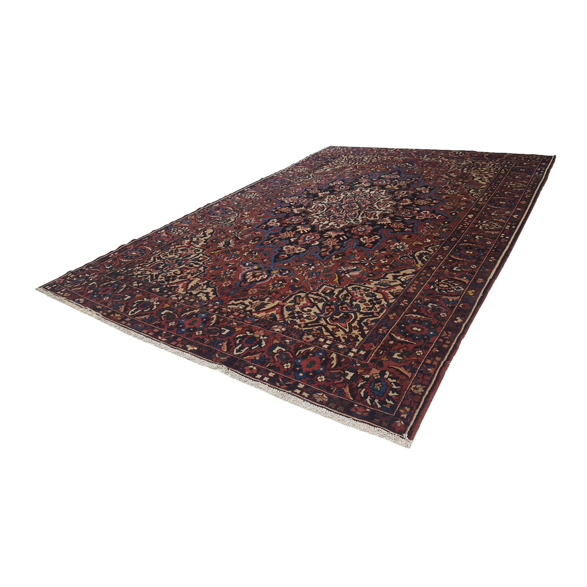 Pacific Bakhtiyari 14542 Blue Red Traditional Hand Knotted Rug