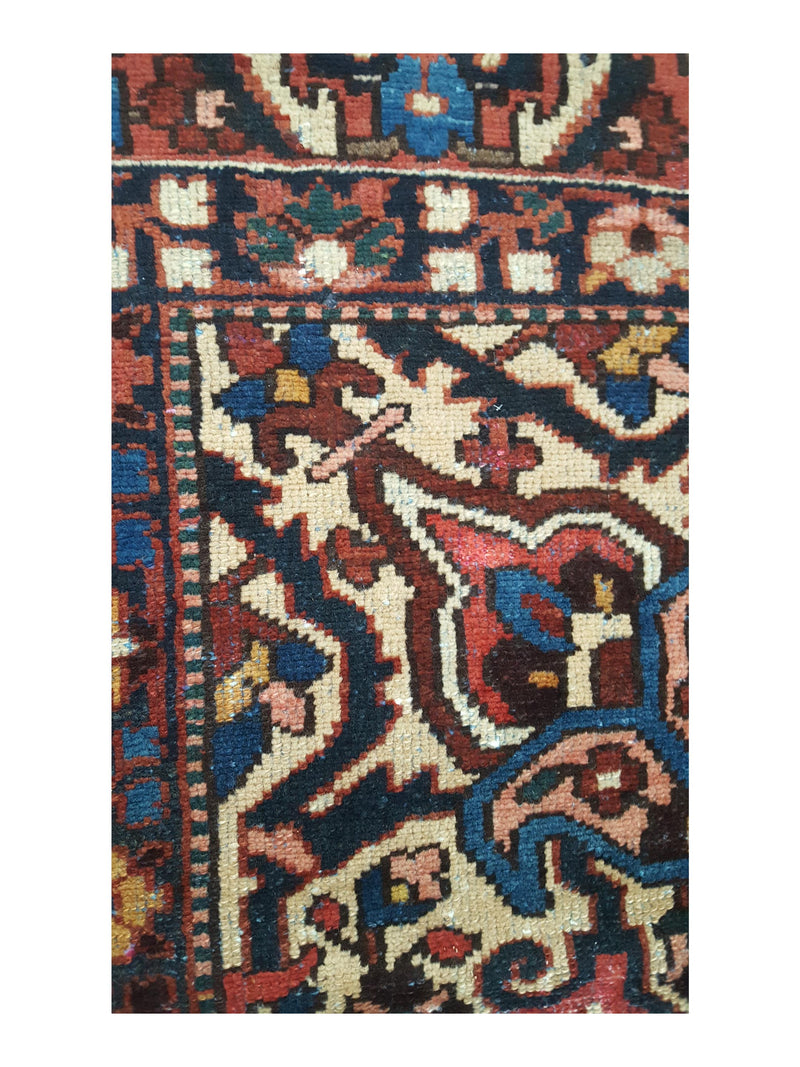 Pacific Bakhtiyari 14542 Blue Red Traditional Hand Knotted Rug