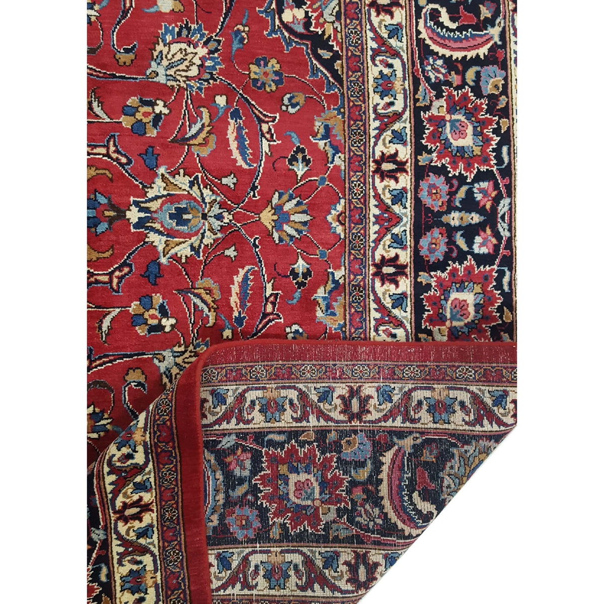 Pacific Mashad 14544 Red Navy Traditional Semi Antique Rug