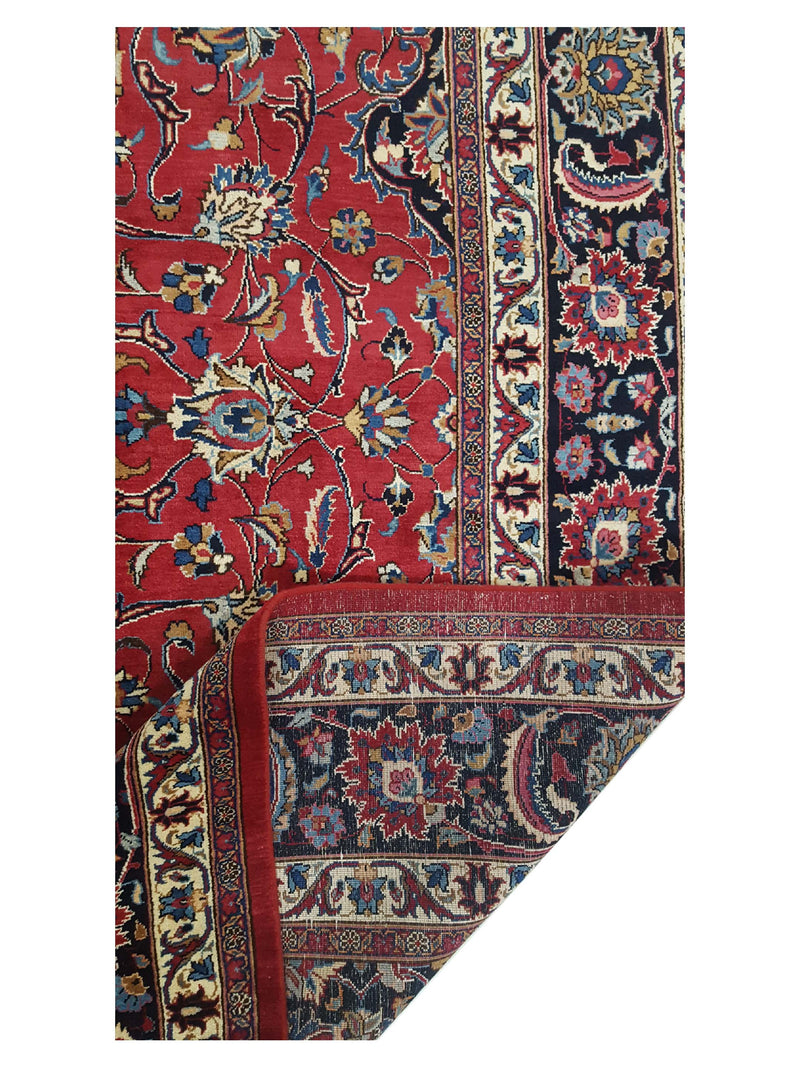 Pacific Mashad 14544 Red Navy Traditional Semi Antique Rug