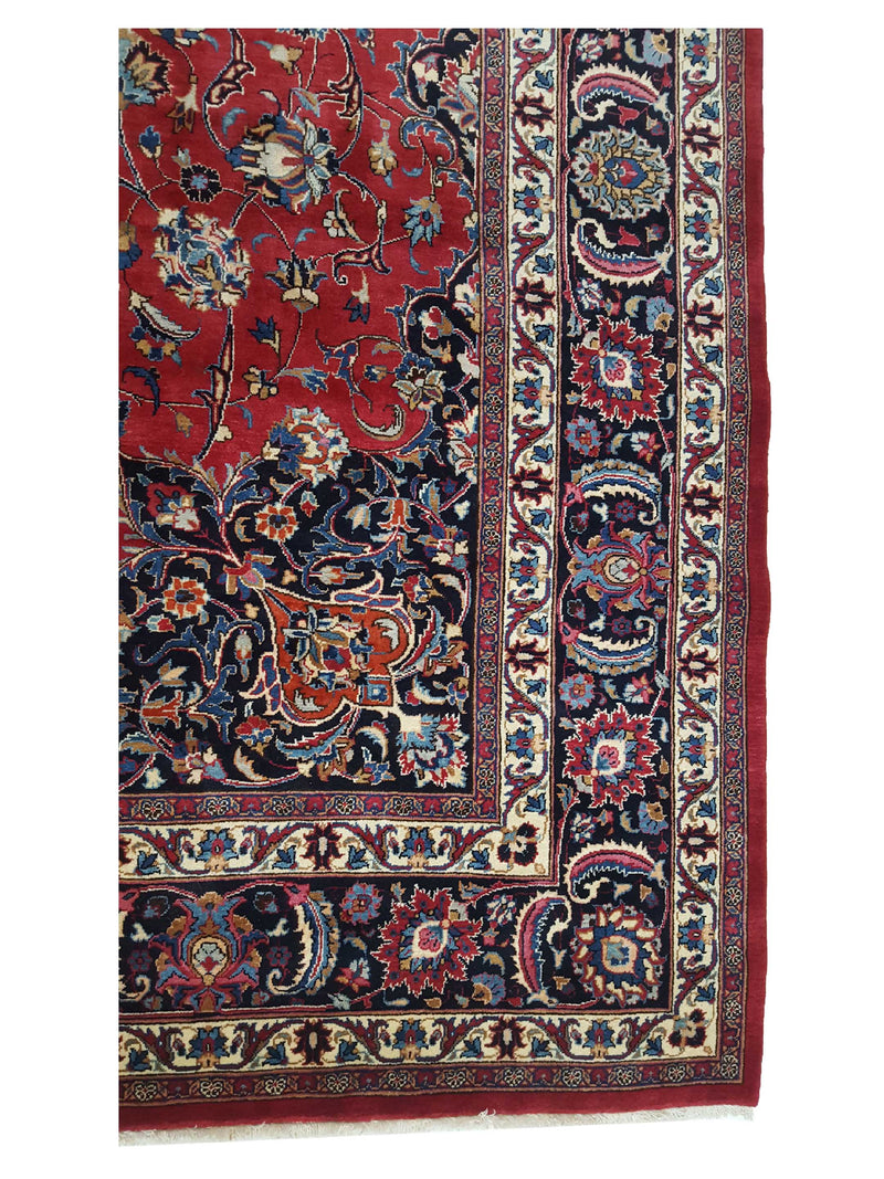 Pacific Mashad 14544 Red Navy Traditional Semi Antique Rug
