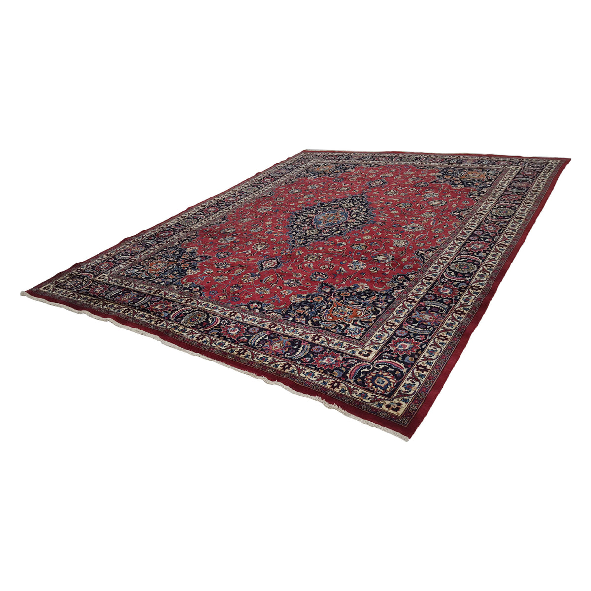 Pacific Mashad 14544 Red Navy Traditional Semi Antique Rug
