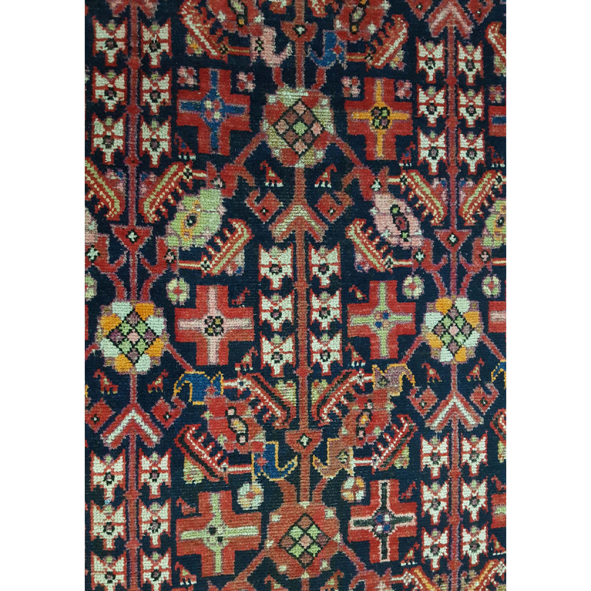 Pacific Malayer 14545 Black Navy Traditional Hand Knotted Rug
