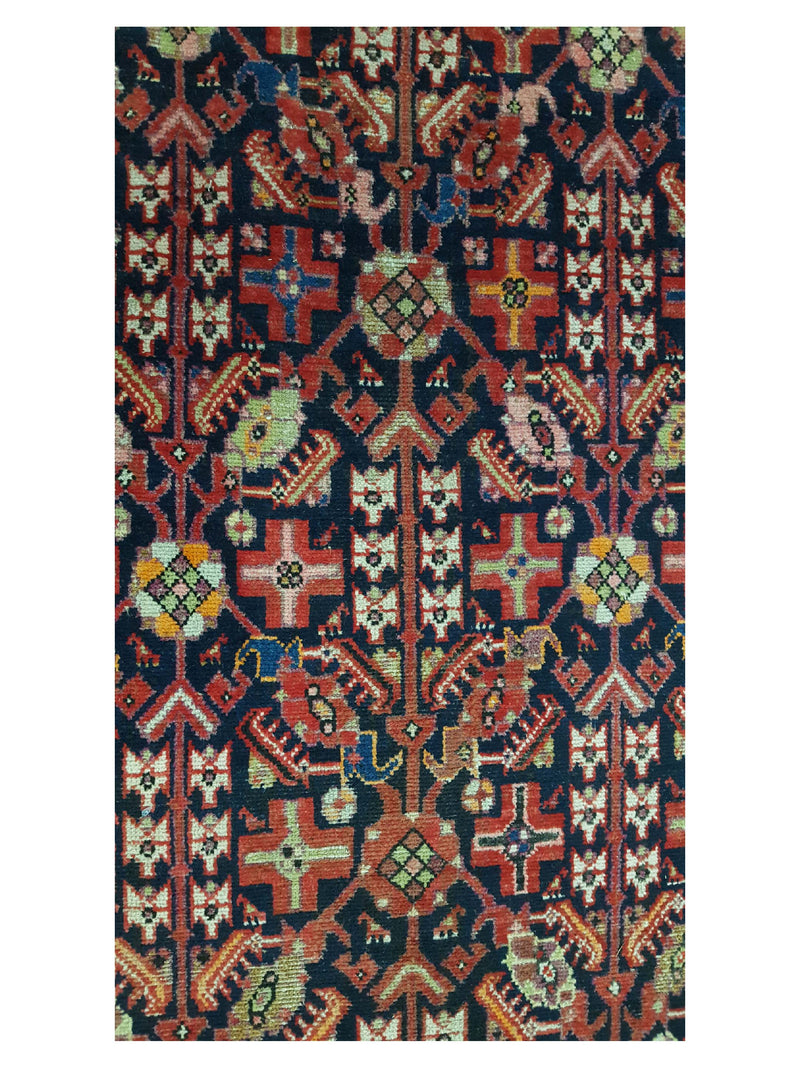 Pacific Malayer 14545 Black Navy Traditional Hand Knotted Rug