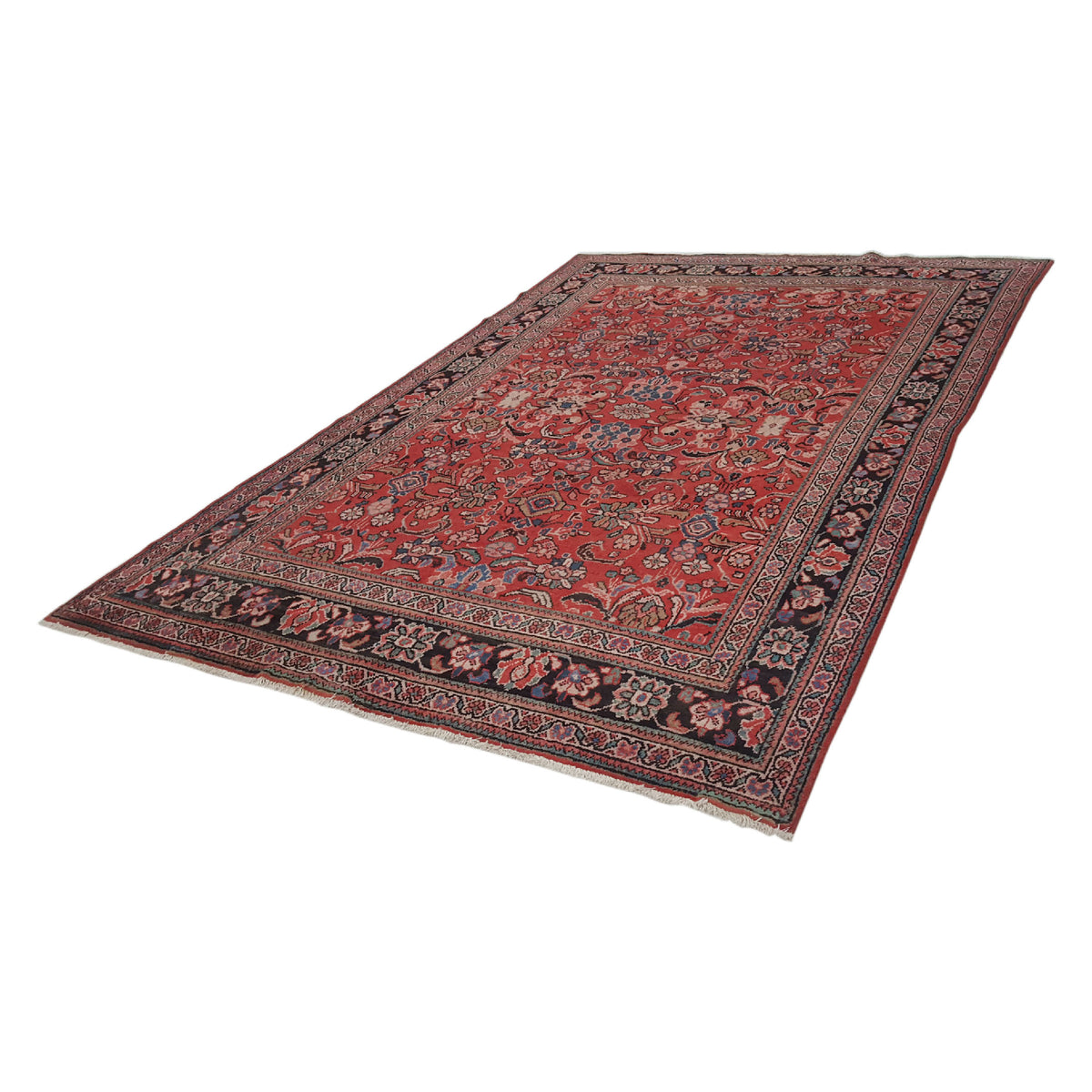 Pacific Mahal 14556 Red Navy Traditional Hand Knotted Rug