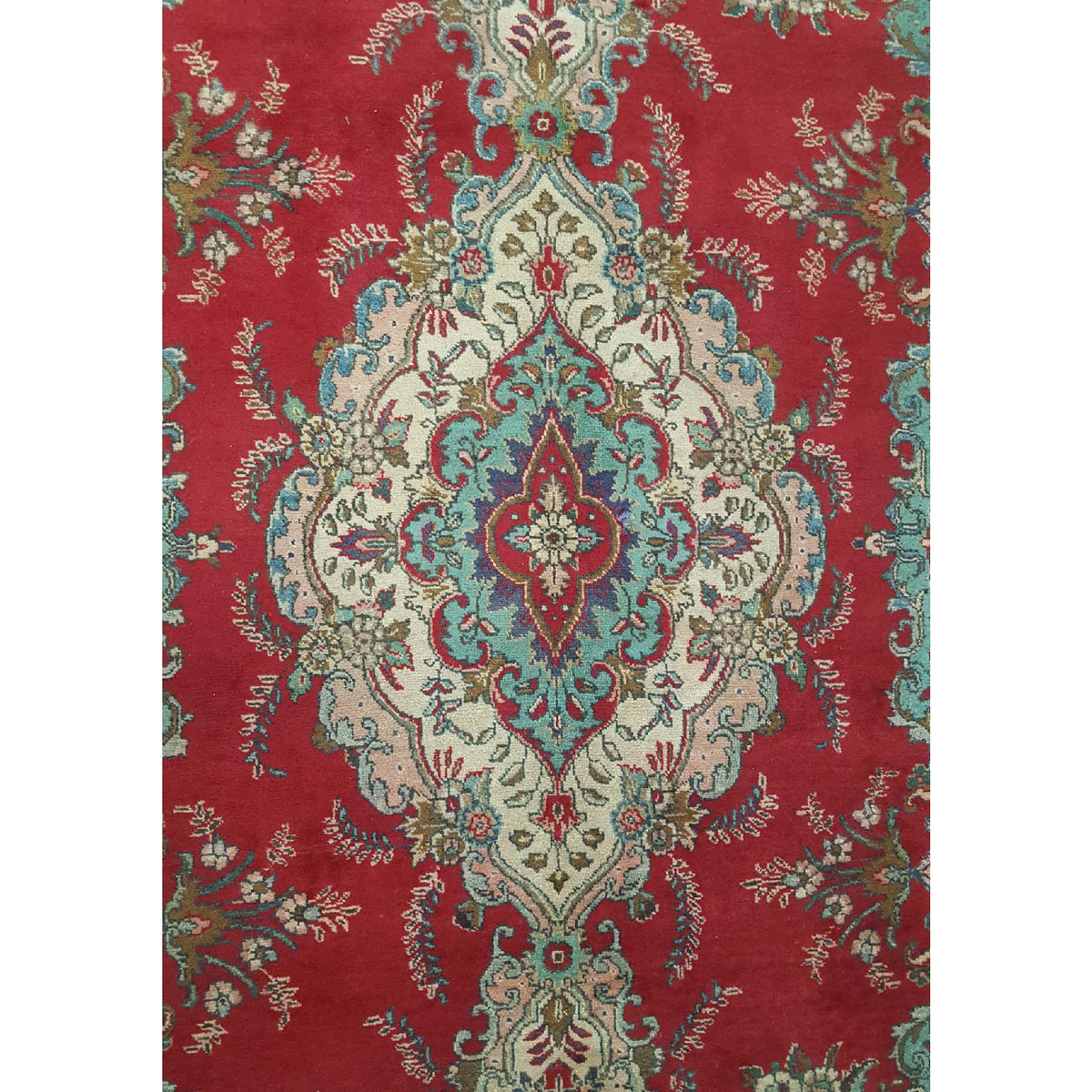 Pacific Tabriz 14557 Red Navy Traditional Hand Knotted Rug