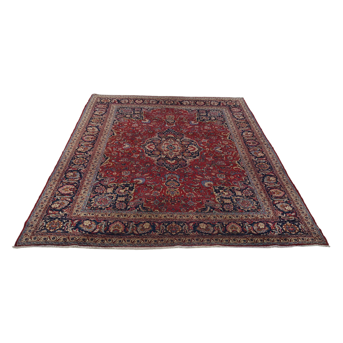 Pacific Mashad 14561 Red Navy Traditional Semi Antique Rug