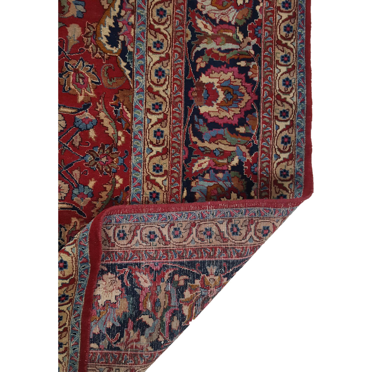 Pacific Mashad 14561 Red Navy Traditional Semi Antique Rug