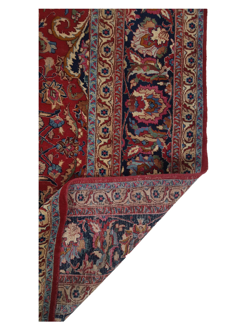 Pacific Mashad 14561 Red Navy Traditional Semi Antique Rug
