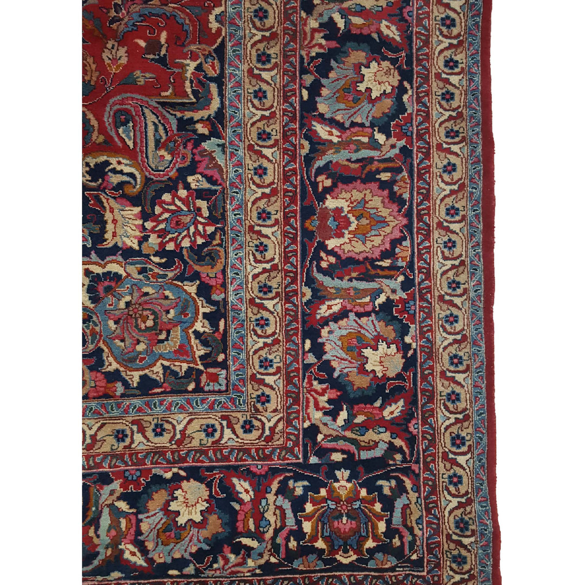 Pacific Mashad 14561 Red Navy Traditional Semi Antique Rug