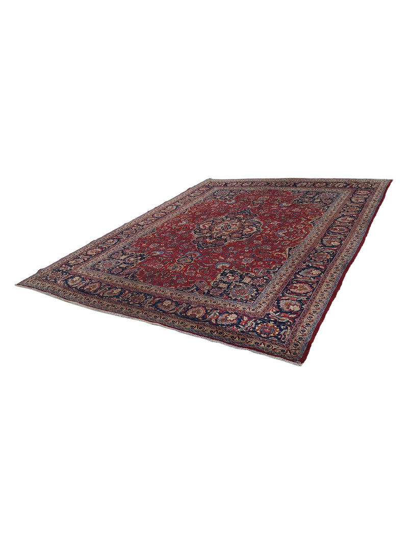Pacific Mashad 14561 Red Navy Traditional Semi Antique Rug