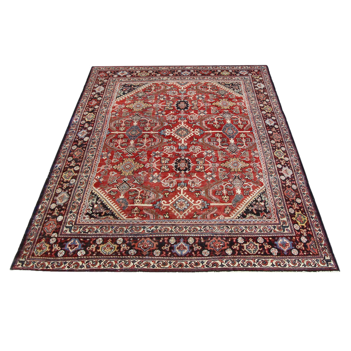 Pacific Mahal 14563 Black Red Traditional Hand Knotted Rug