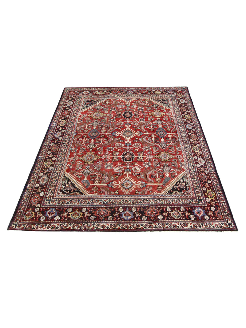 Pacific Mahal 14563 Black Red Traditional Hand Knotted Rug