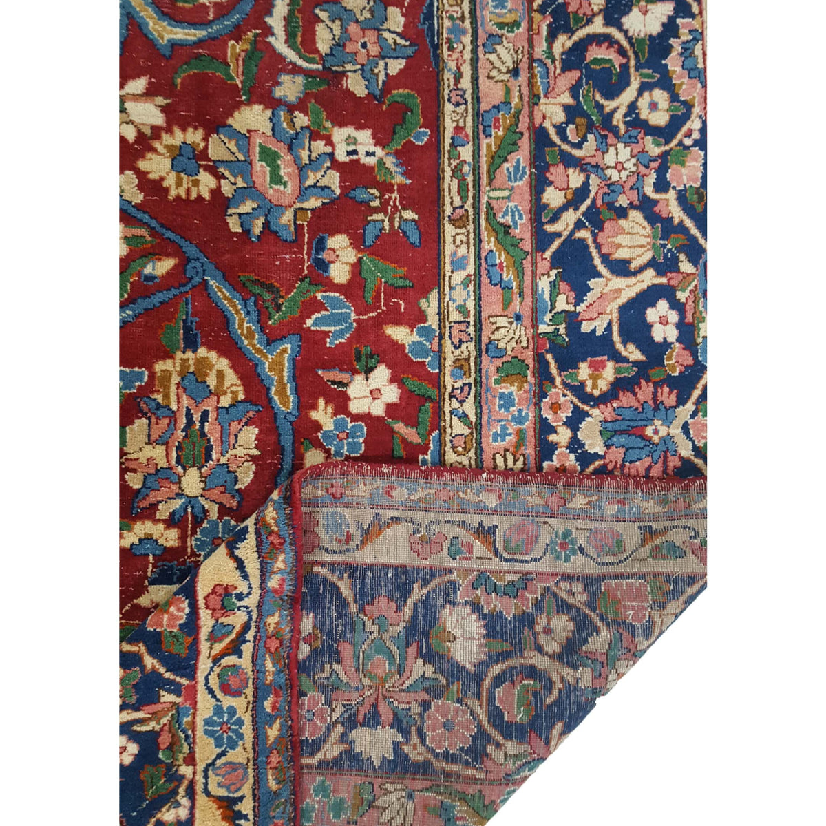 Pacific Yazd 14567 Red Navy Traditional Hand Knotted Rug